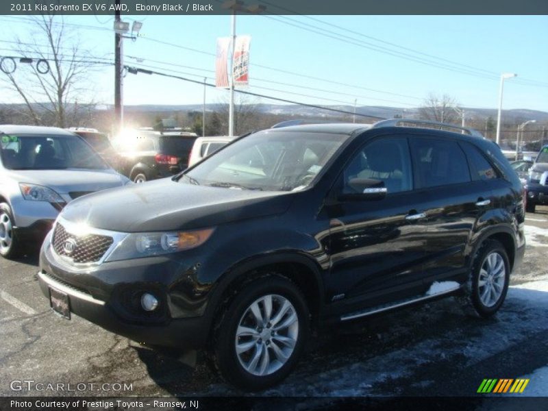 Ebony Black / Black 2011 Kia Sorento EX V6 AWD