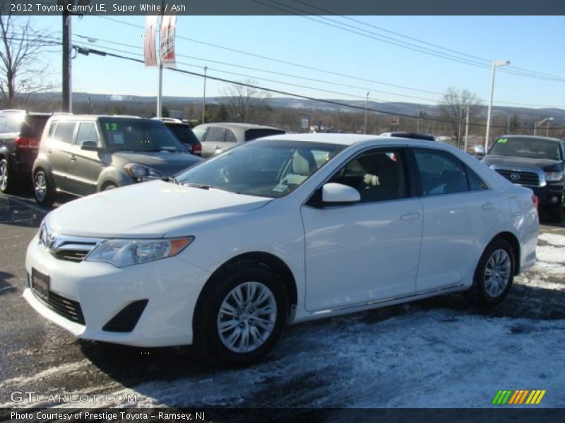 Super White / Ash 2012 Toyota Camry LE