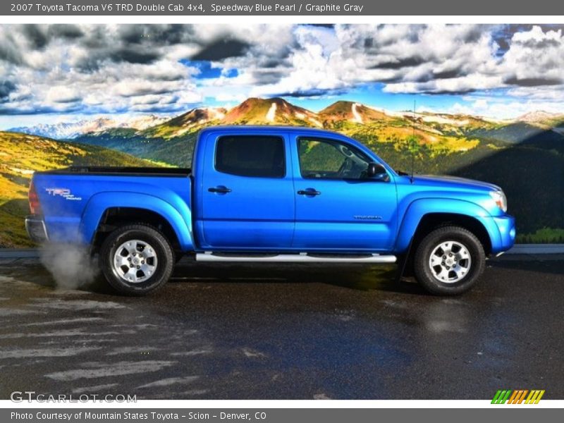 Speedway Blue Pearl / Graphite Gray 2007 Toyota Tacoma V6 TRD Double Cab 4x4