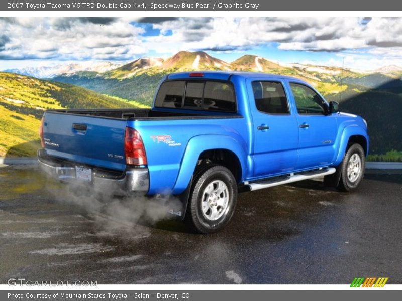 Speedway Blue Pearl / Graphite Gray 2007 Toyota Tacoma V6 TRD Double Cab 4x4