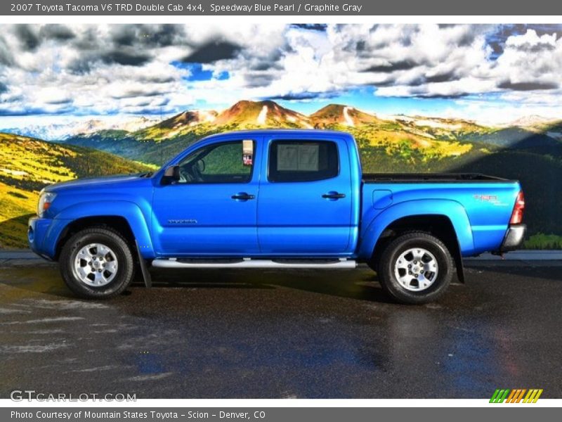 Speedway Blue Pearl / Graphite Gray 2007 Toyota Tacoma V6 TRD Double Cab 4x4