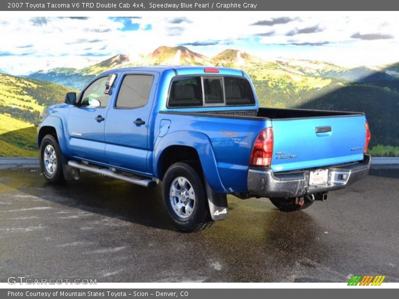 Speedway Blue Pearl / Graphite Gray 2007 Toyota Tacoma V6 TRD Double Cab 4x4