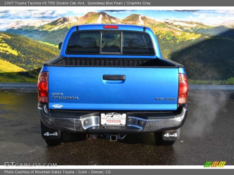 Speedway Blue Pearl / Graphite Gray 2007 Toyota Tacoma V6 TRD Double Cab 4x4