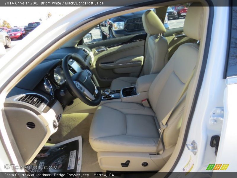 Bright White / Black/Light Frost Beige 2014 Chrysler 300