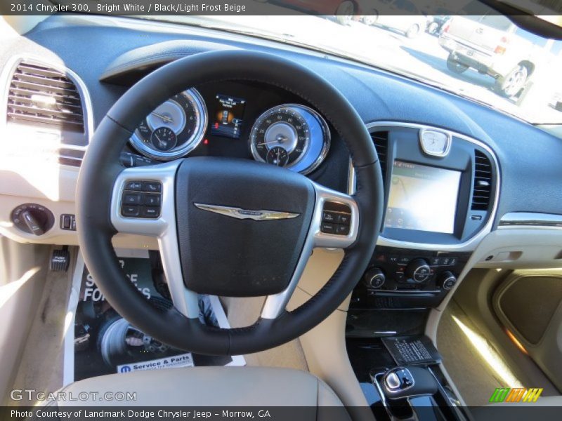 Bright White / Black/Light Frost Beige 2014 Chrysler 300