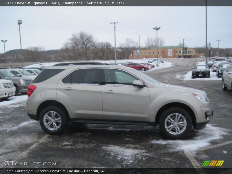 Champagne Silver Metallic / Jet Black 2014 Chevrolet Equinox LT AWD