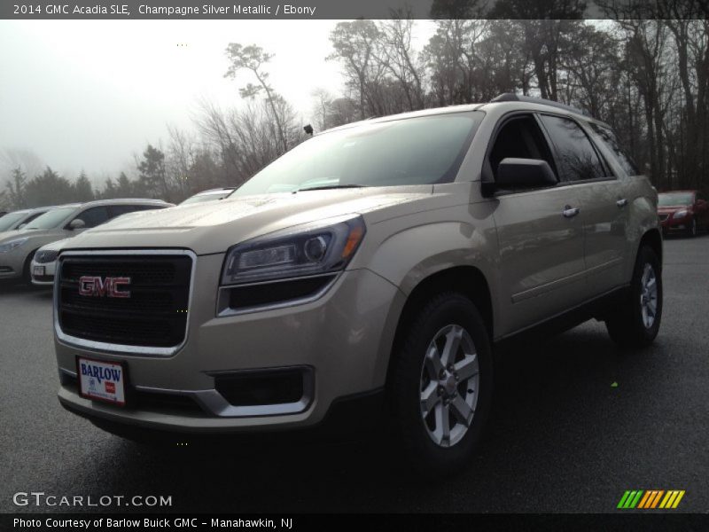 Champagne Silver Metallic / Ebony 2014 GMC Acadia SLE