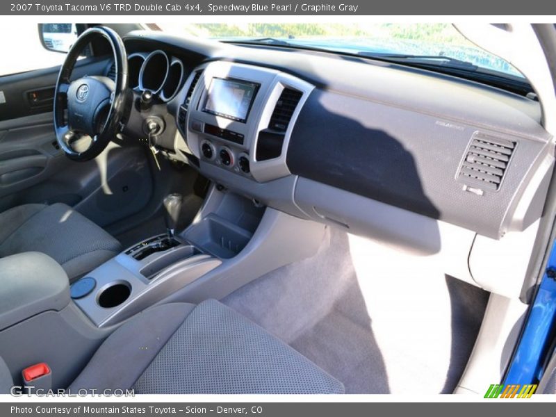 Speedway Blue Pearl / Graphite Gray 2007 Toyota Tacoma V6 TRD Double Cab 4x4