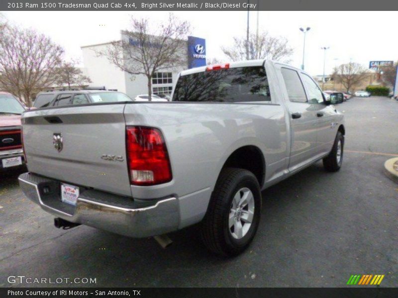 Bright Silver Metallic / Black/Diesel Gray 2013 Ram 1500 Tradesman Quad Cab 4x4