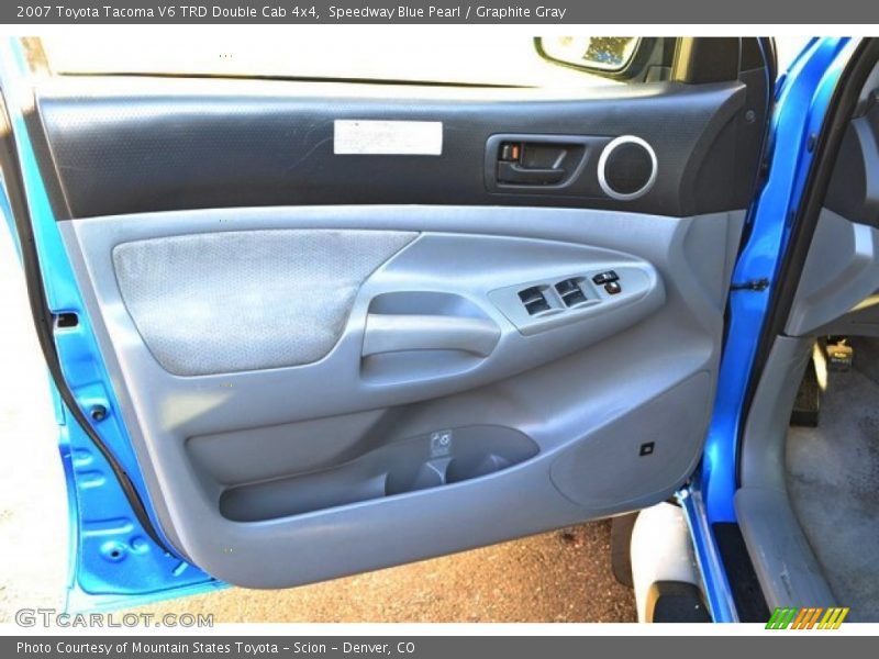 Speedway Blue Pearl / Graphite Gray 2007 Toyota Tacoma V6 TRD Double Cab 4x4