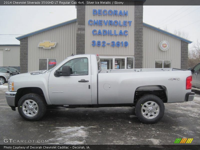 Silver Ice Metallic / Ebony 2014 Chevrolet Silverado 3500HD LT Regular Cab 4x4