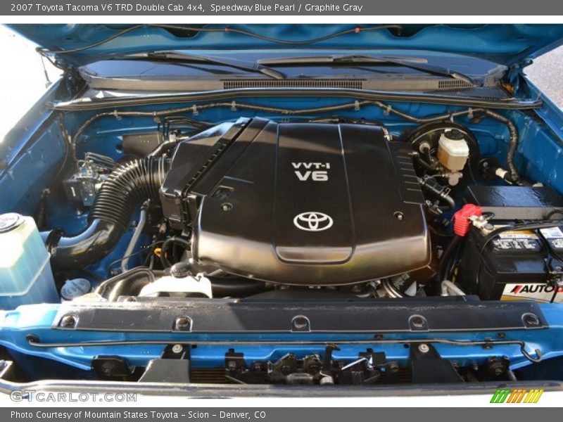 Speedway Blue Pearl / Graphite Gray 2007 Toyota Tacoma V6 TRD Double Cab 4x4