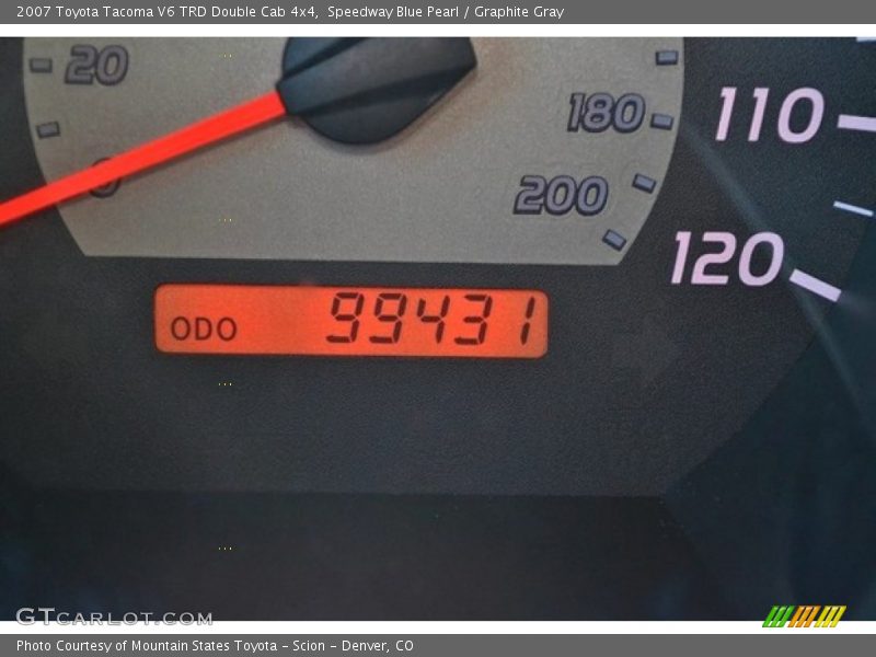 Speedway Blue Pearl / Graphite Gray 2007 Toyota Tacoma V6 TRD Double Cab 4x4