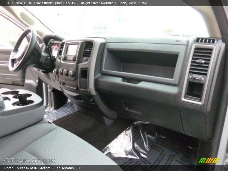 Bright Silver Metallic / Black/Diesel Gray 2013 Ram 1500 Tradesman Quad Cab 4x4