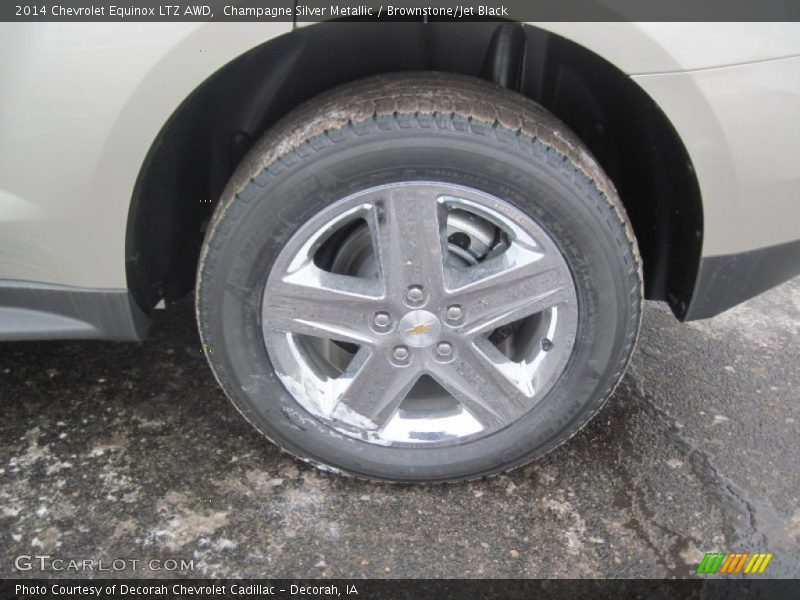 Champagne Silver Metallic / Brownstone/Jet Black 2014 Chevrolet Equinox LTZ AWD