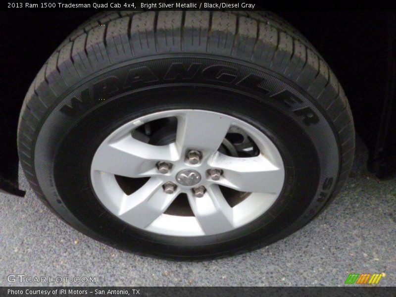 Bright Silver Metallic / Black/Diesel Gray 2013 Ram 1500 Tradesman Quad Cab 4x4