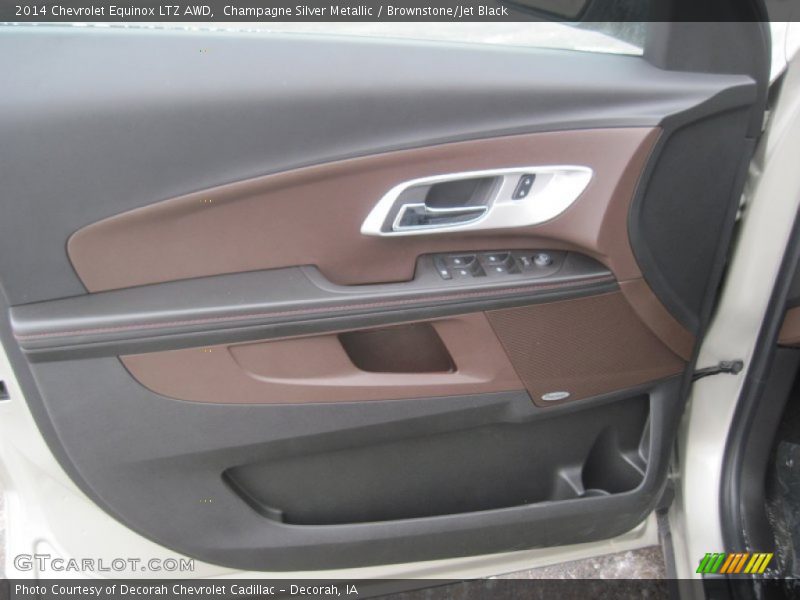 Champagne Silver Metallic / Brownstone/Jet Black 2014 Chevrolet Equinox LTZ AWD