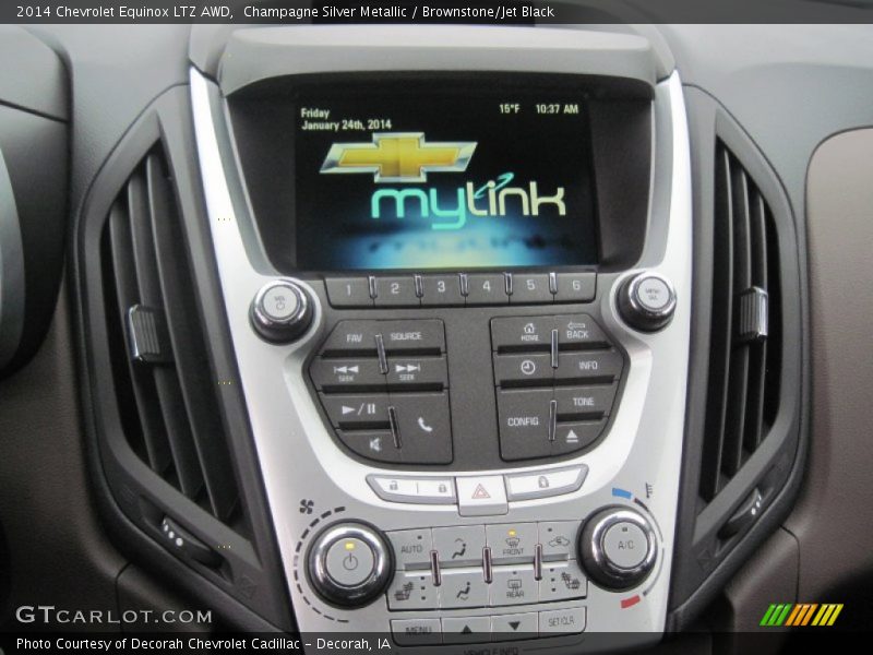 Champagne Silver Metallic / Brownstone/Jet Black 2014 Chevrolet Equinox LTZ AWD
