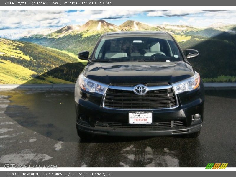 Attitude Black Metallic / Ash 2014 Toyota Highlander LE AWD