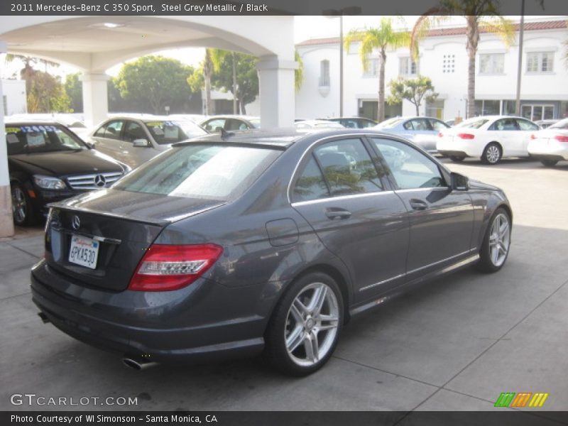 Steel Grey Metallic / Black 2011 Mercedes-Benz C 350 Sport