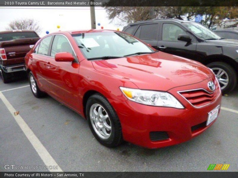 Barcelona Red Metallic / Bisque 2010 Toyota Camry LE