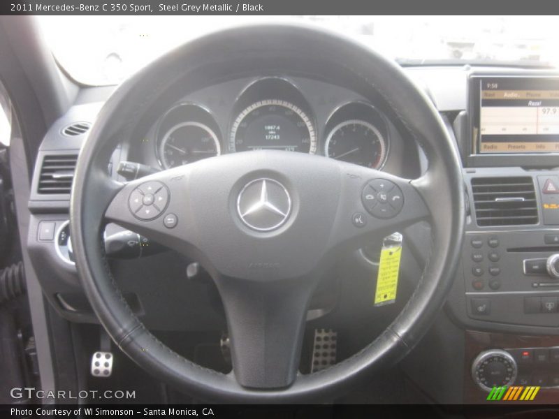 Steel Grey Metallic / Black 2011 Mercedes-Benz C 350 Sport