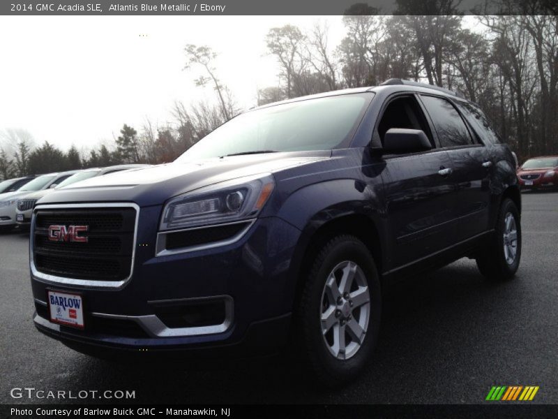 Atlantis Blue Metallic / Ebony 2014 GMC Acadia SLE