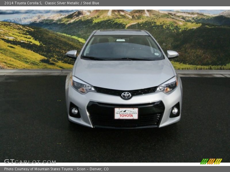 Classic Silver Metallic / Steel Blue 2014 Toyota Corolla S