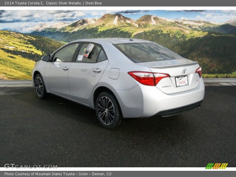 Classic Silver Metallic / Steel Blue 2014 Toyota Corolla S