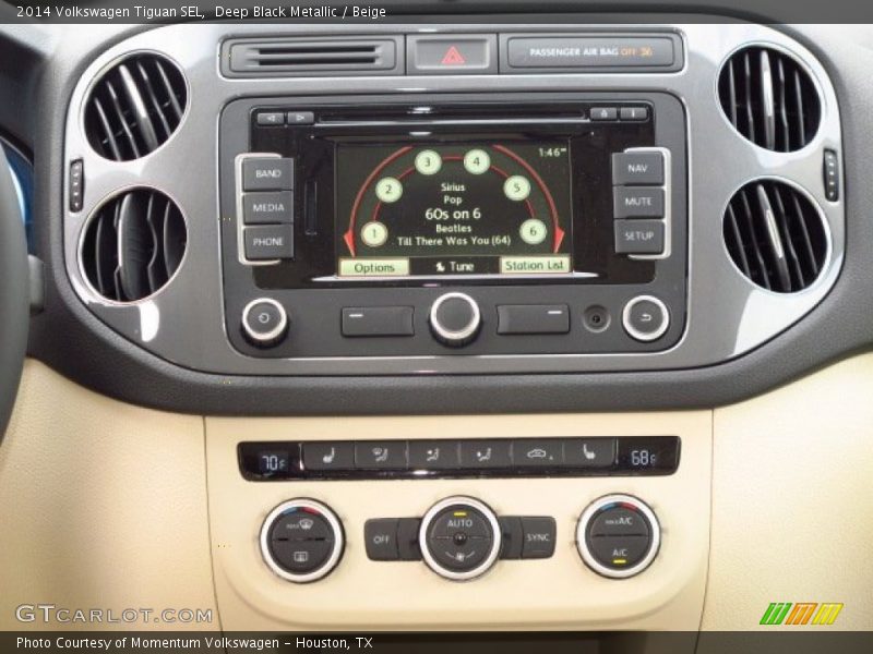Deep Black Metallic / Beige 2014 Volkswagen Tiguan SEL