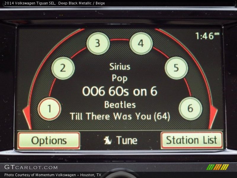 Deep Black Metallic / Beige 2014 Volkswagen Tiguan SEL