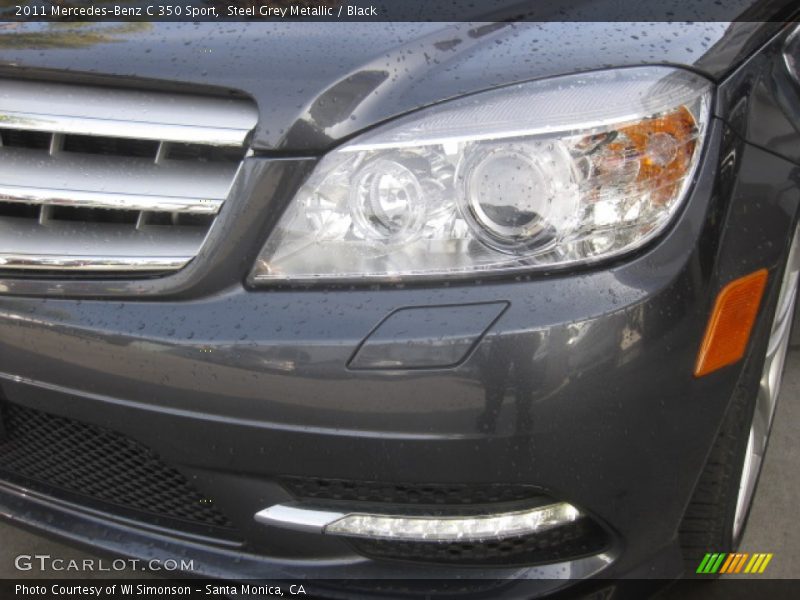 Steel Grey Metallic / Black 2011 Mercedes-Benz C 350 Sport