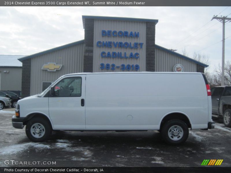 Summit White / Medium Pewter 2014 Chevrolet Express 3500 Cargo Extended WT