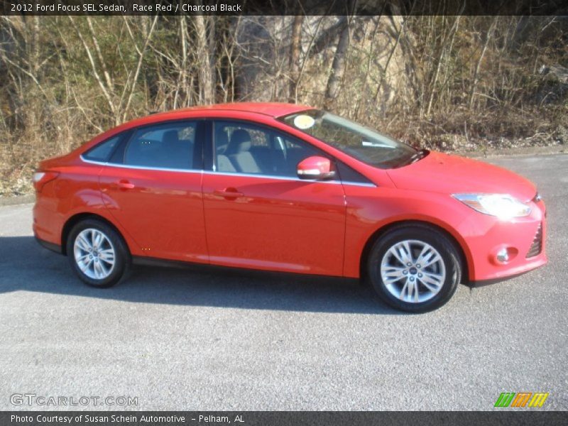 Race Red / Charcoal Black 2012 Ford Focus SEL Sedan