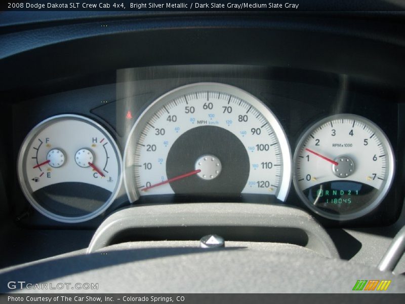 Bright Silver Metallic / Dark Slate Gray/Medium Slate Gray 2008 Dodge Dakota SLT Crew Cab 4x4