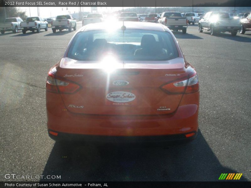 Race Red / Charcoal Black 2012 Ford Focus SEL Sedan