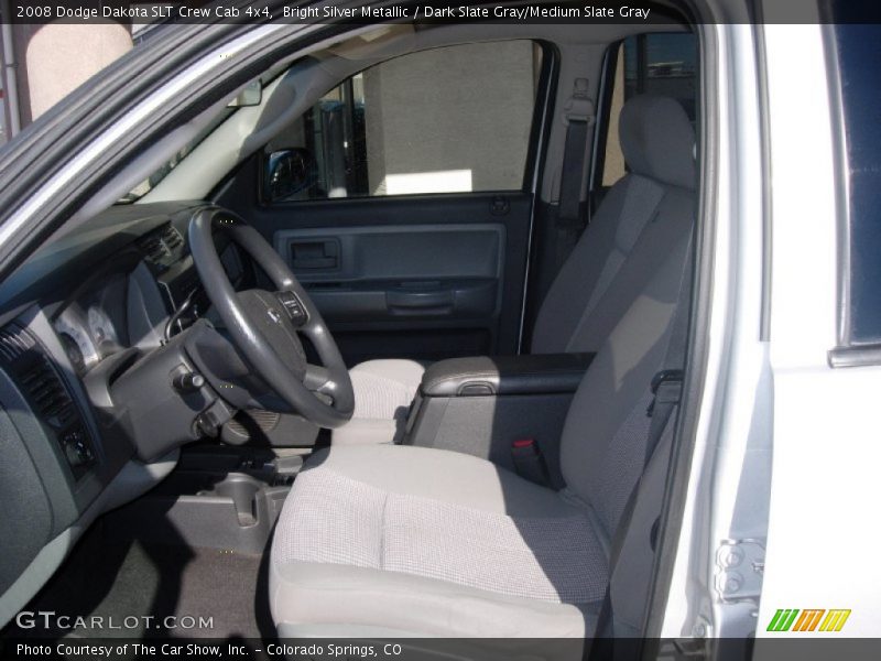 Bright Silver Metallic / Dark Slate Gray/Medium Slate Gray 2008 Dodge Dakota SLT Crew Cab 4x4