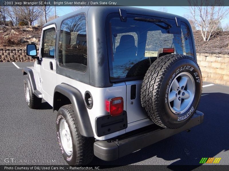 Bright Silver Metallic / Dark Slate Gray 2003 Jeep Wrangler SE 4x4