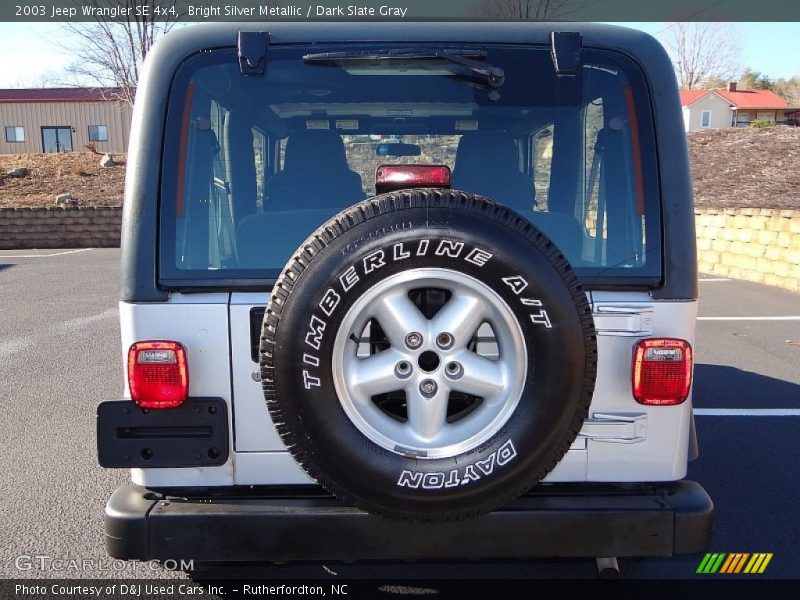 Bright Silver Metallic / Dark Slate Gray 2003 Jeep Wrangler SE 4x4