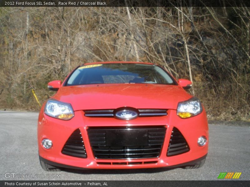 Race Red / Charcoal Black 2012 Ford Focus SEL Sedan