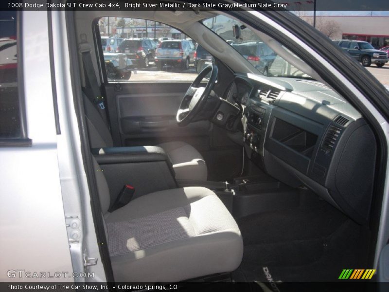 Bright Silver Metallic / Dark Slate Gray/Medium Slate Gray 2008 Dodge Dakota SLT Crew Cab 4x4