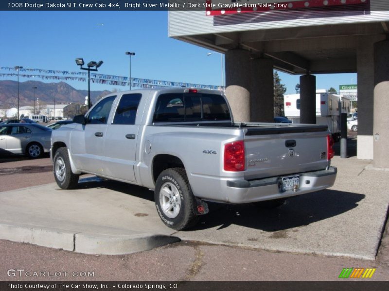 Bright Silver Metallic / Dark Slate Gray/Medium Slate Gray 2008 Dodge Dakota SLT Crew Cab 4x4
