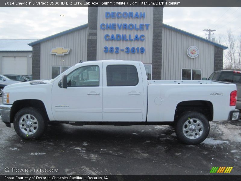 Summit White / Light Titanium/Dark Titanium 2014 Chevrolet Silverado 3500HD LTZ Crew Cab 4x4