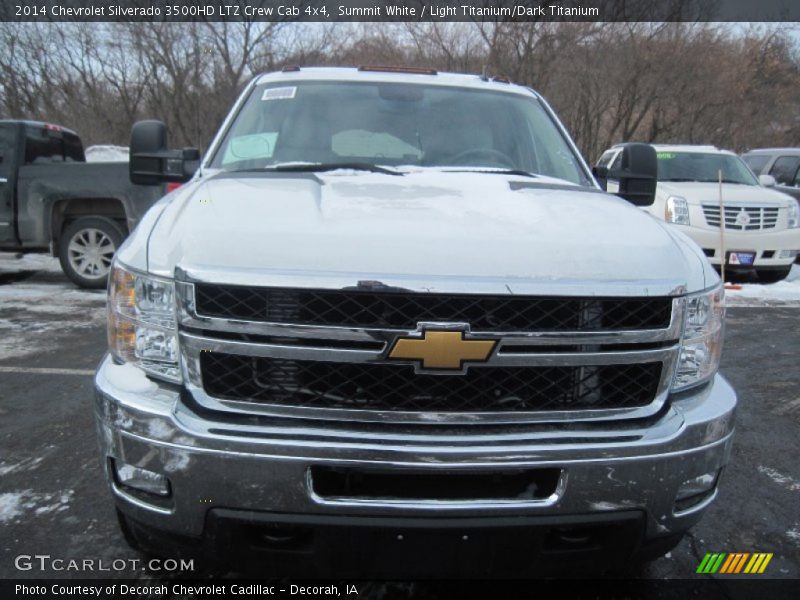 Summit White / Light Titanium/Dark Titanium 2014 Chevrolet Silverado 3500HD LTZ Crew Cab 4x4