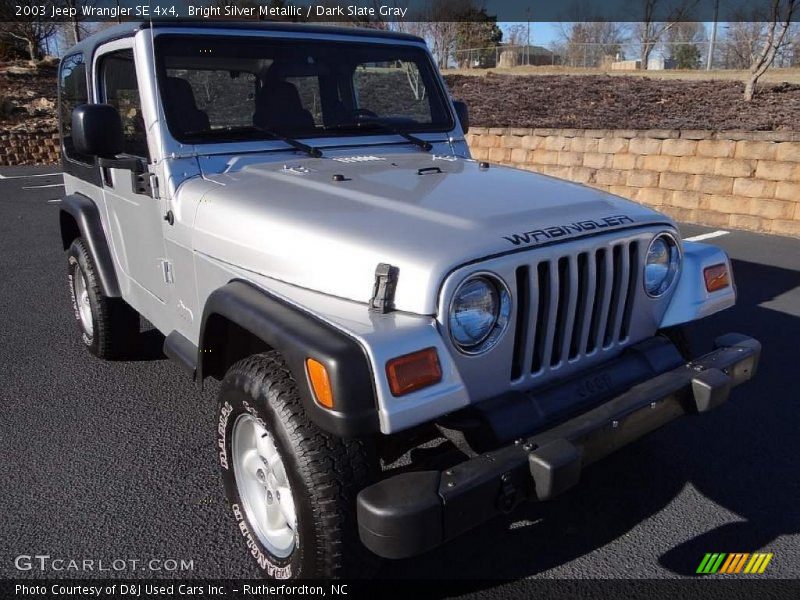 Bright Silver Metallic / Dark Slate Gray 2003 Jeep Wrangler SE 4x4