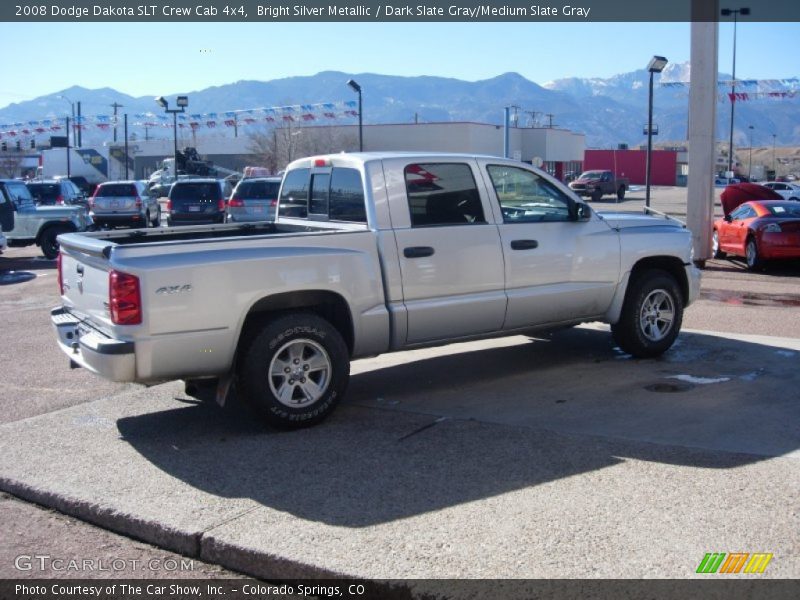 Bright Silver Metallic / Dark Slate Gray/Medium Slate Gray 2008 Dodge Dakota SLT Crew Cab 4x4