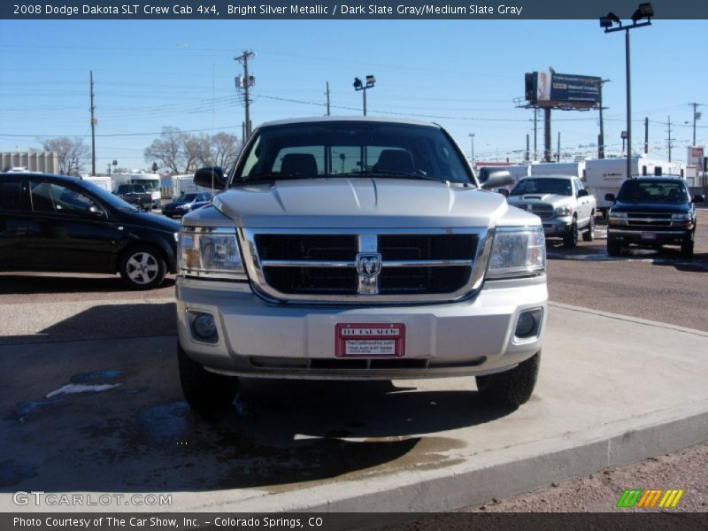Bright Silver Metallic / Dark Slate Gray/Medium Slate Gray 2008 Dodge Dakota SLT Crew Cab 4x4