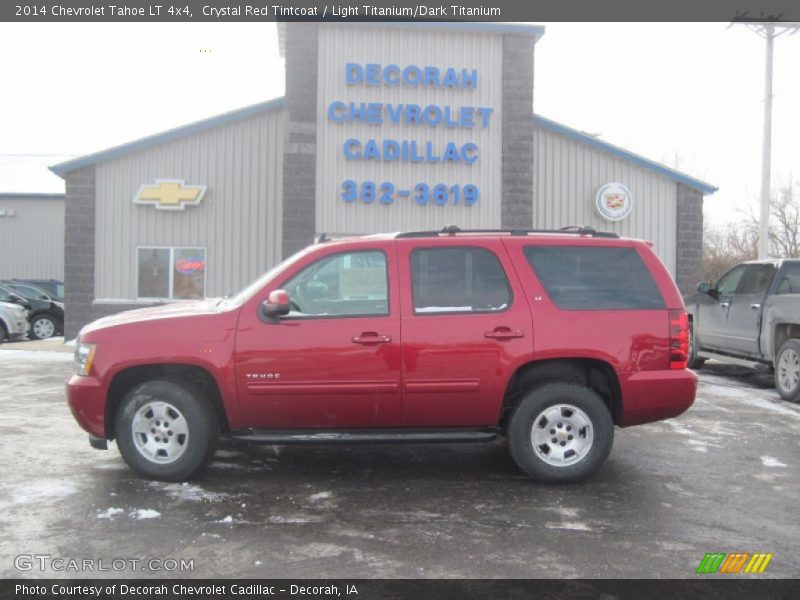 Crystal Red Tintcoat / Light Titanium/Dark Titanium 2014 Chevrolet Tahoe LT 4x4