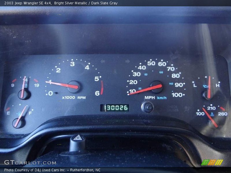 Bright Silver Metallic / Dark Slate Gray 2003 Jeep Wrangler SE 4x4