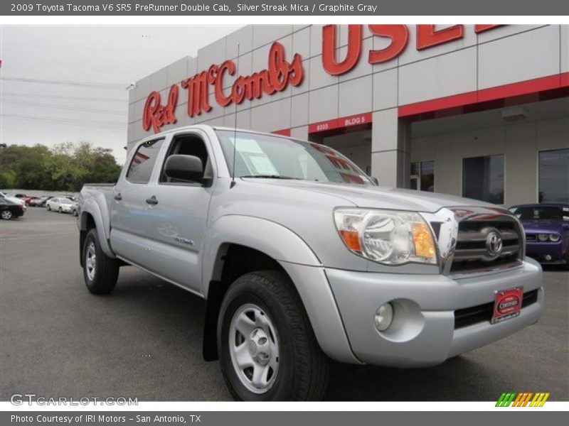 Silver Streak Mica / Graphite Gray 2009 Toyota Tacoma V6 SR5 PreRunner Double Cab